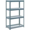 Global Equipment Extra Heavy Duty Shelving 36"W x 18"D x 60"H With 4 Shelves, Wire Deck, Gry 717193